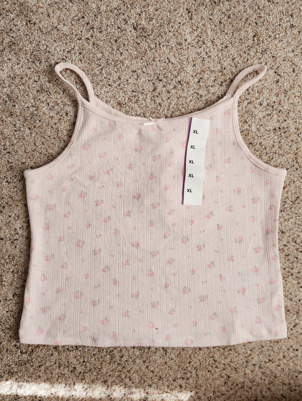 New Love Shack Fancy Pink Cami Tank